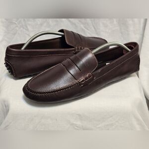 COLE HAAN Nike Air Brown Leather Slip-On Loafers Sz 11.5 M